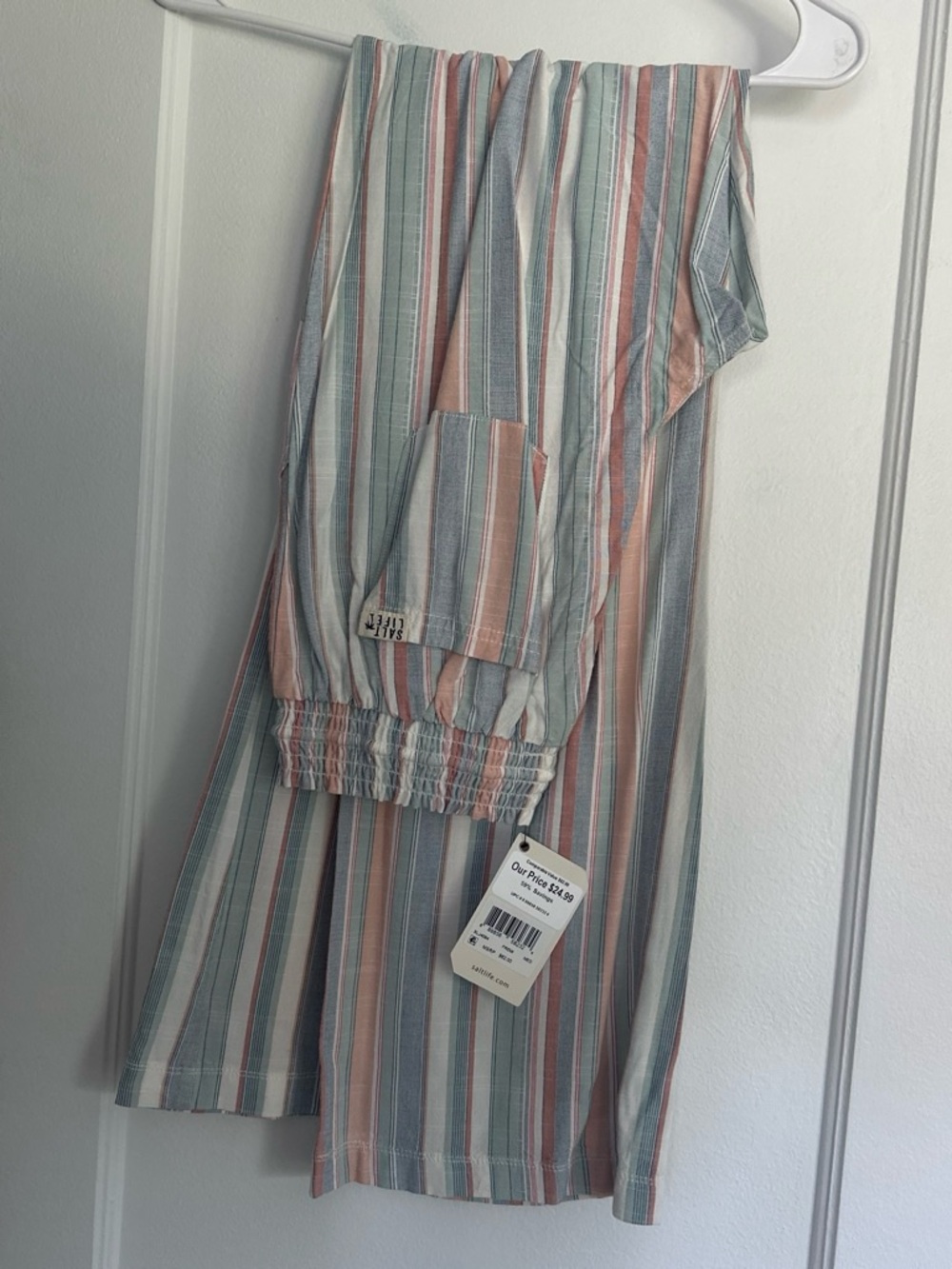 Striped Pastel Lounge Pants - Pink, Blue, Cream